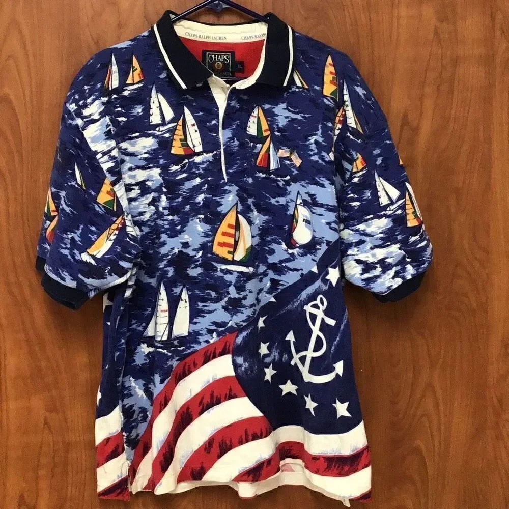 Vintage Ralph, Lauren, chaps selling shirts with victory pin Size XL 